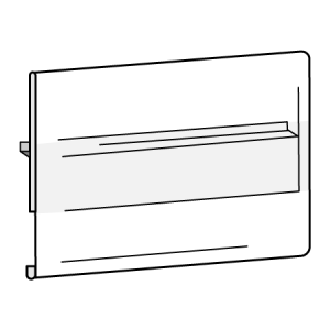 Econo Covered-Faced Sign Holder, Center Shelf Mount