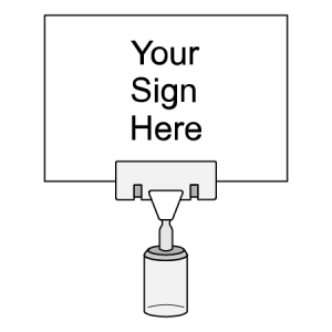 Bottle Top Sign Holder