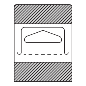 Hang Tabs - Fold Over (Delta-Hole)