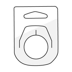 Hanging Bottle Neck Tab (Round Holed with Flap)