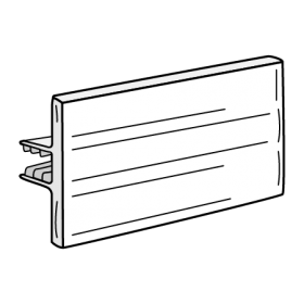 AGT Pinchers Wood Shelf Covered-Face Sign Holder