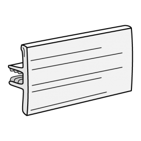 AGT Pinchers Glass Shelf Covered-Face Sign Holder