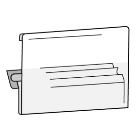 Clear Bottom Mount Covered-Face Sign Holder
