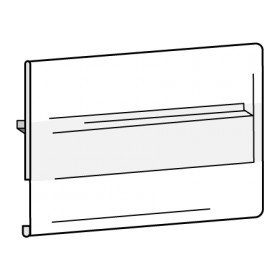 Econo Covered-Faced Sign Holder, Center Shelf Mount