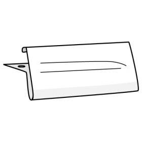 Covered-Face Sign Protector (Center Shelf Top-Mount)