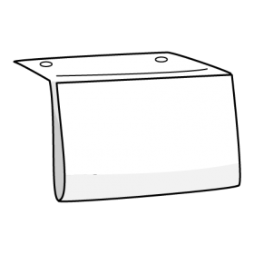 Below Shelf Sign Protector