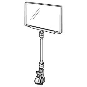 Clip-On Extended Sign Holder