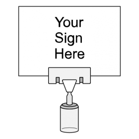 Bottle Top Sign Holder