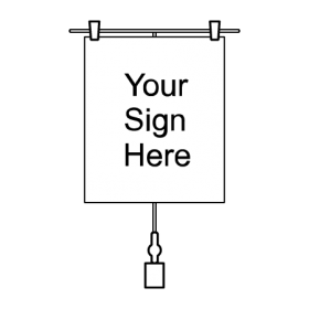 Premium Clip-On Banner Holder Center Bar