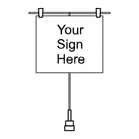 Premium Magnetic Tiltable Banner Holder Center Bar