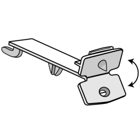 Quick-Snap Sign Holder for Perforated Shelves (Flush Style)