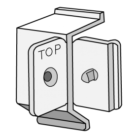 Quick-Snap Sign Holder for Shelf Channels (Flag Style)