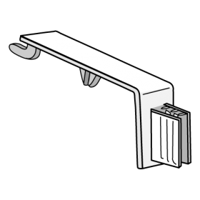 AGT Pinchers Sign Holder for Perforated Shelves (Flag Style)