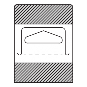 Hang Tabs - Fold Over (Delta-Hole)