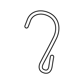 Perforated Shelf S-Hook
