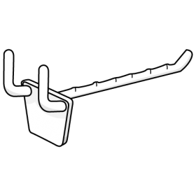 Display Hook w/ Ridges (Pegboard / Slatwall)