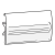 Clear Covered-Face Sign Holder, Center Shelf Mount